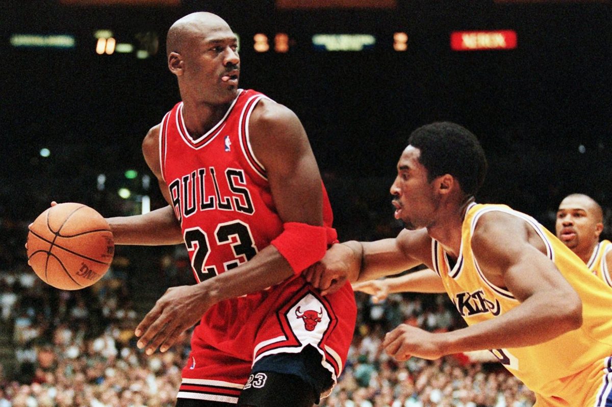 Michael Jordan of the Bulls and Kobe Bryant of the Lakers