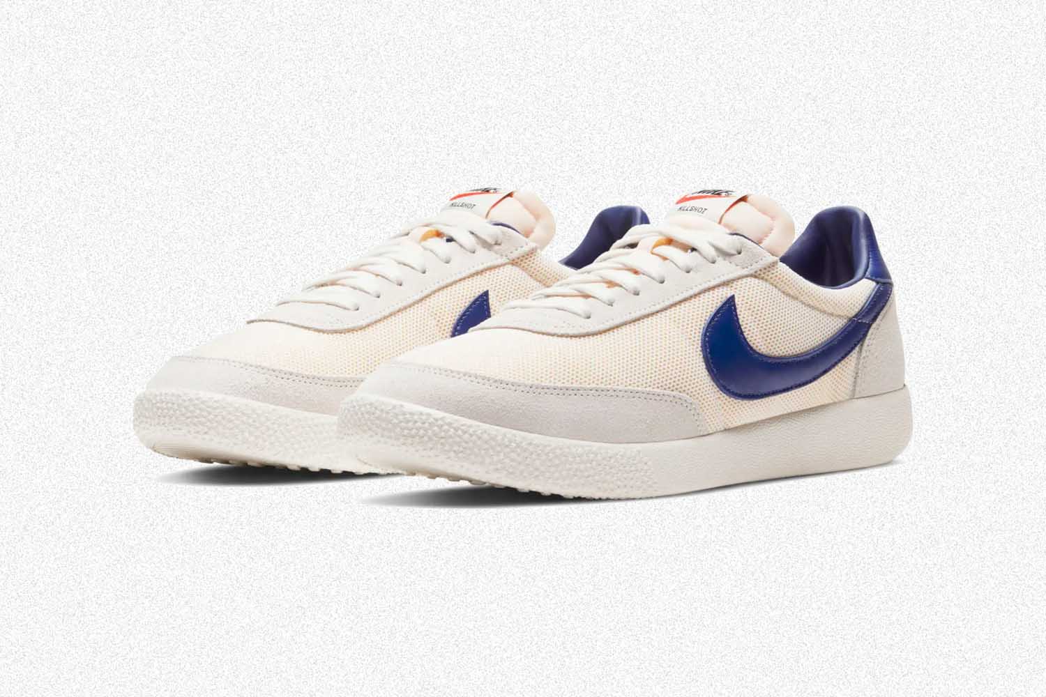 A pair of men's Nike Killshot OG Sneakers in white and blue