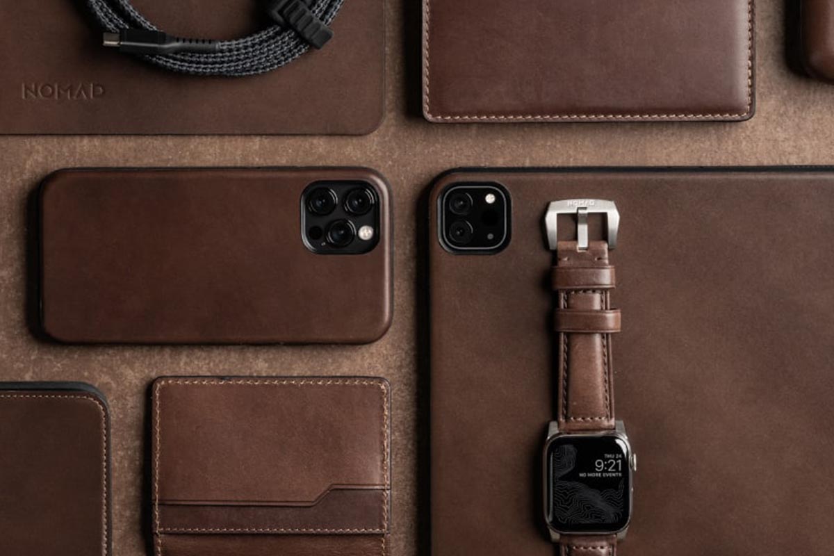Nomad leather cases for Apple gear