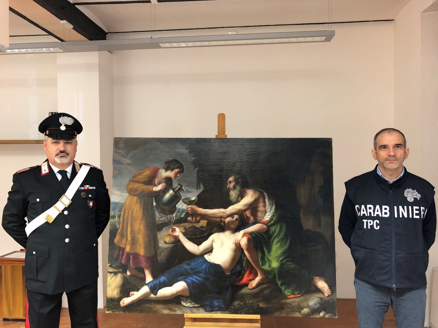 The recovered painting