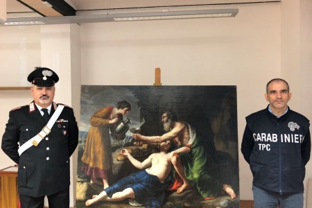 The recovered painting
