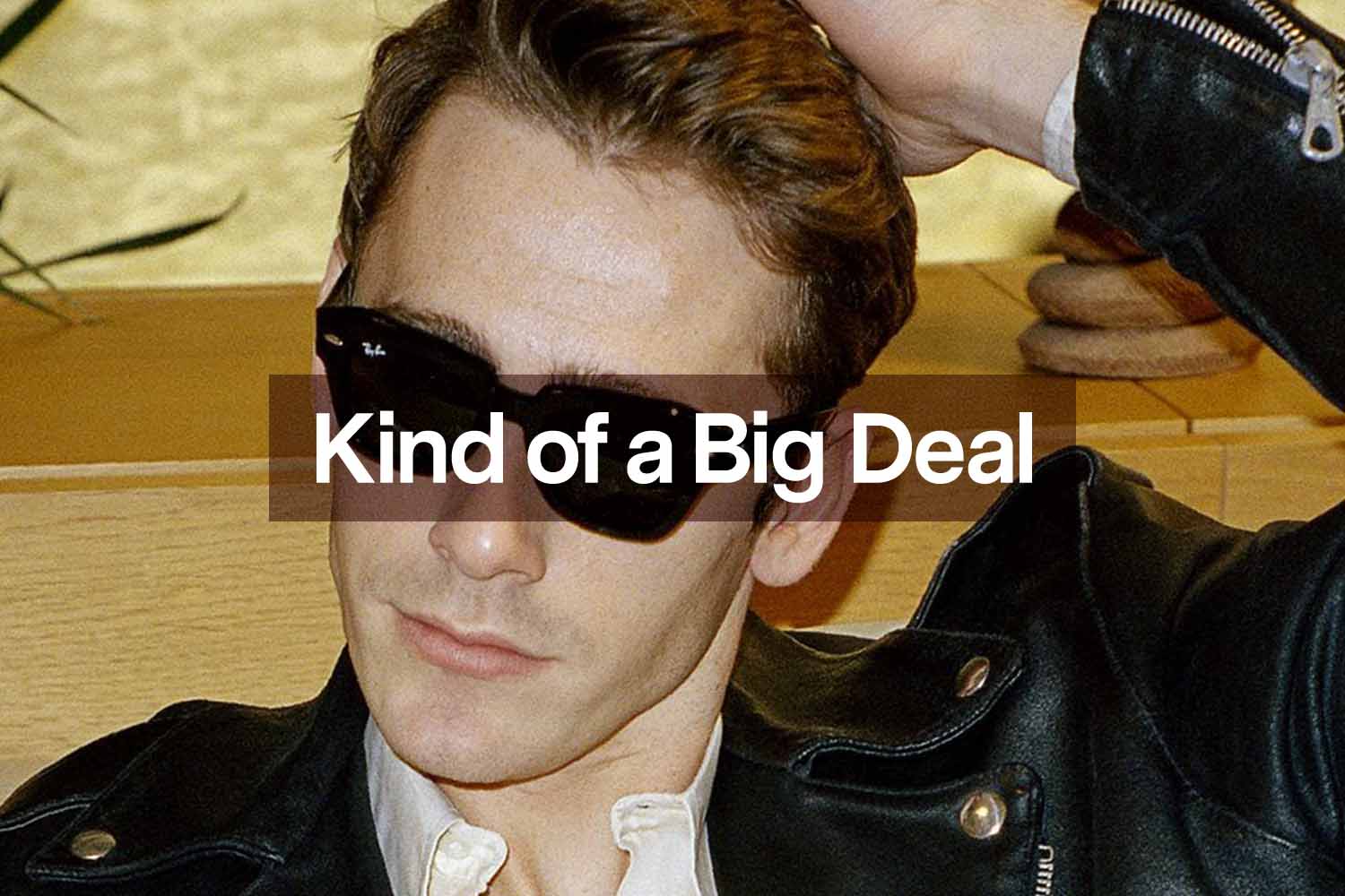 Ray-Ban sunglasses on a man in a jacket