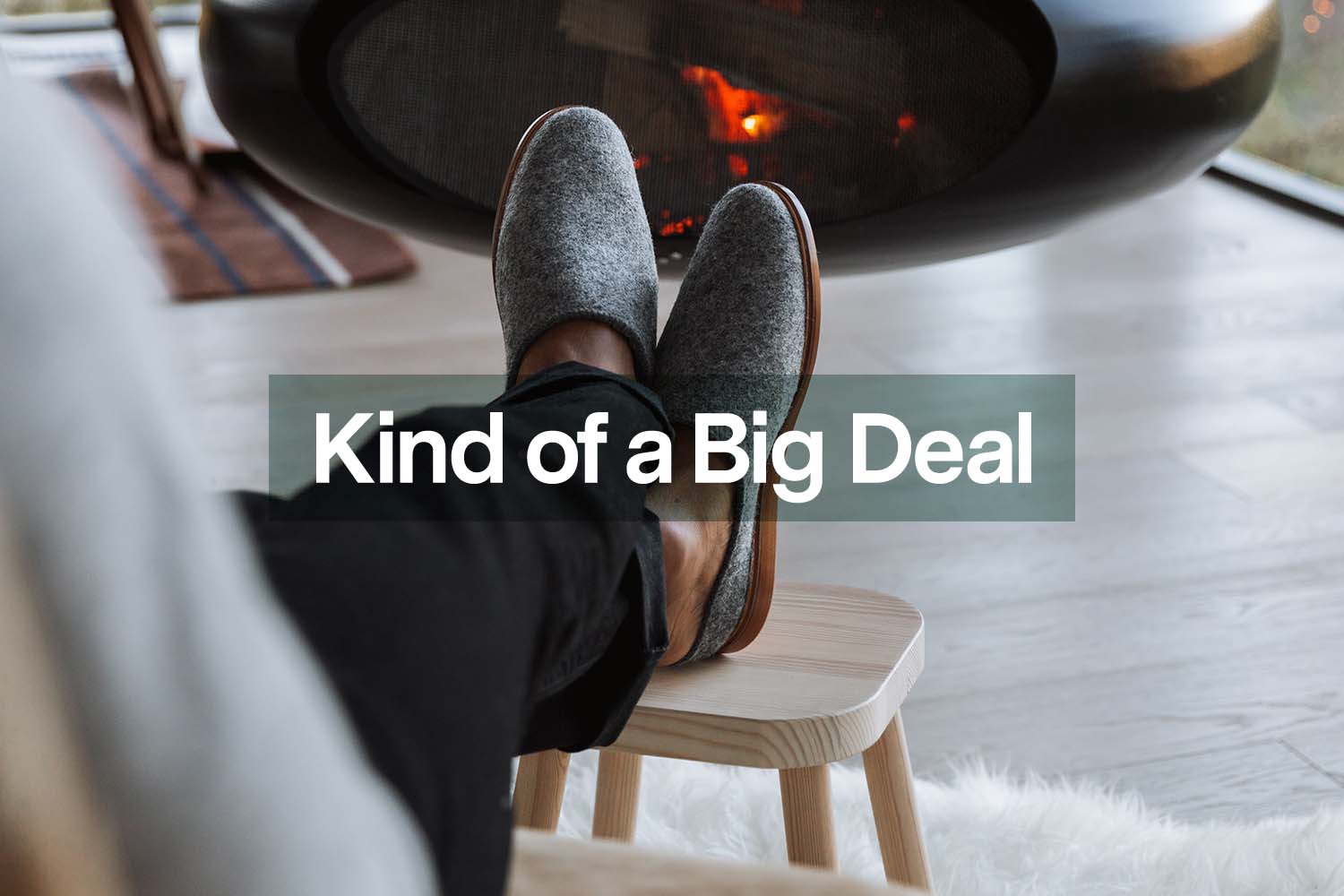 a pair of Rhodes Footwear house shoes, now on sale at Huckberry