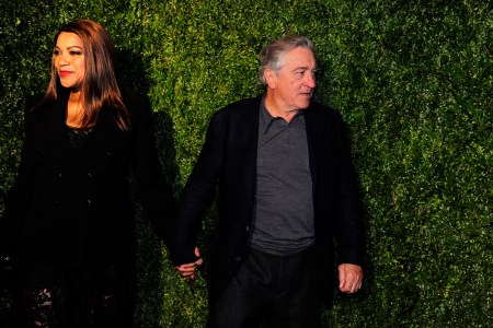 Grace Hightower and Robert De Niro attends CHANEL Tribeca Film Festival Artists Dinner at Balthazar on April 23, 2018 in New York City.