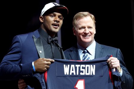 Roger Goodell with Deshaun Watson