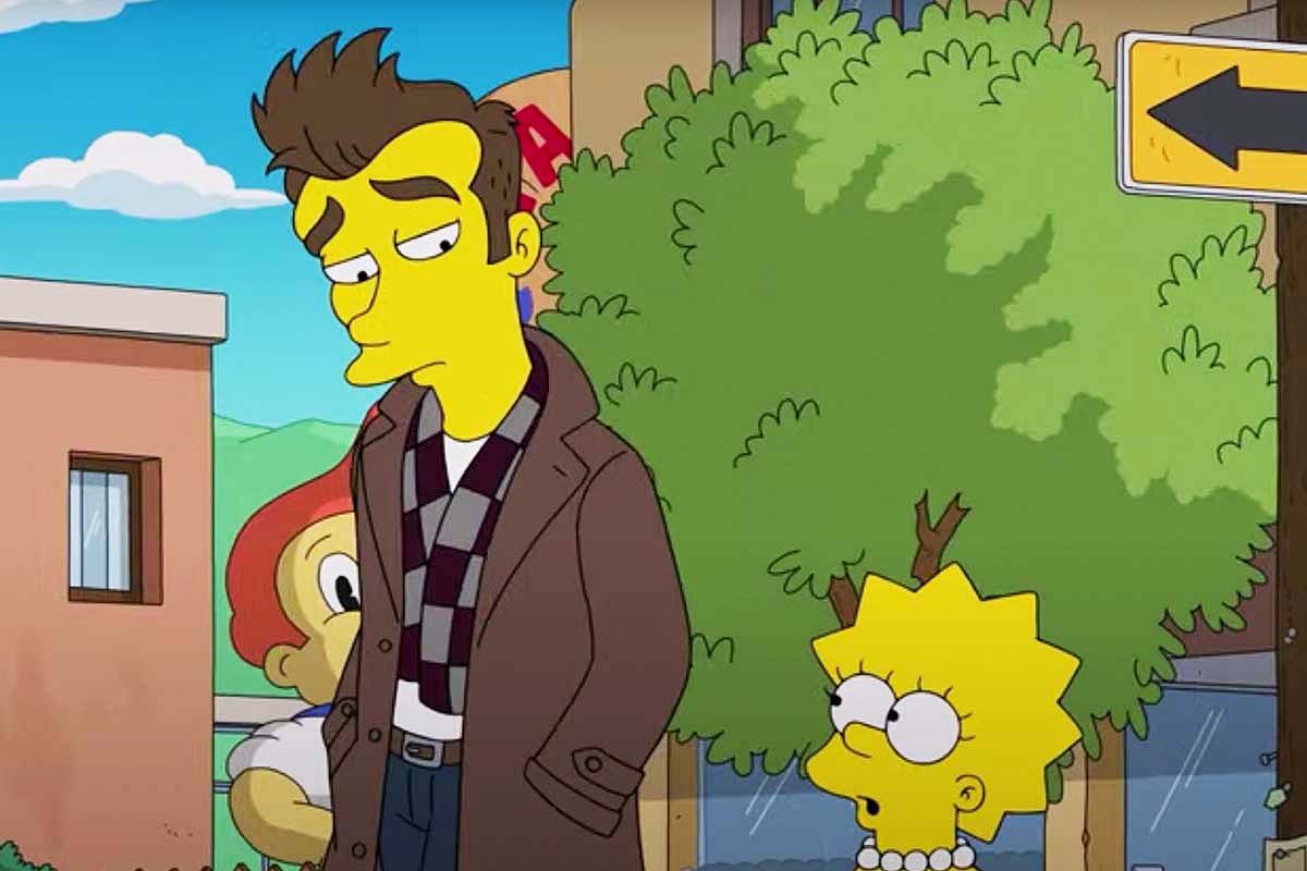 Benedict Cumberbatch as the singer Quilloughby on "The Simpsons,' walking with fan Lisa Simpson. Morrissey has called out the show for a "hateful" parody