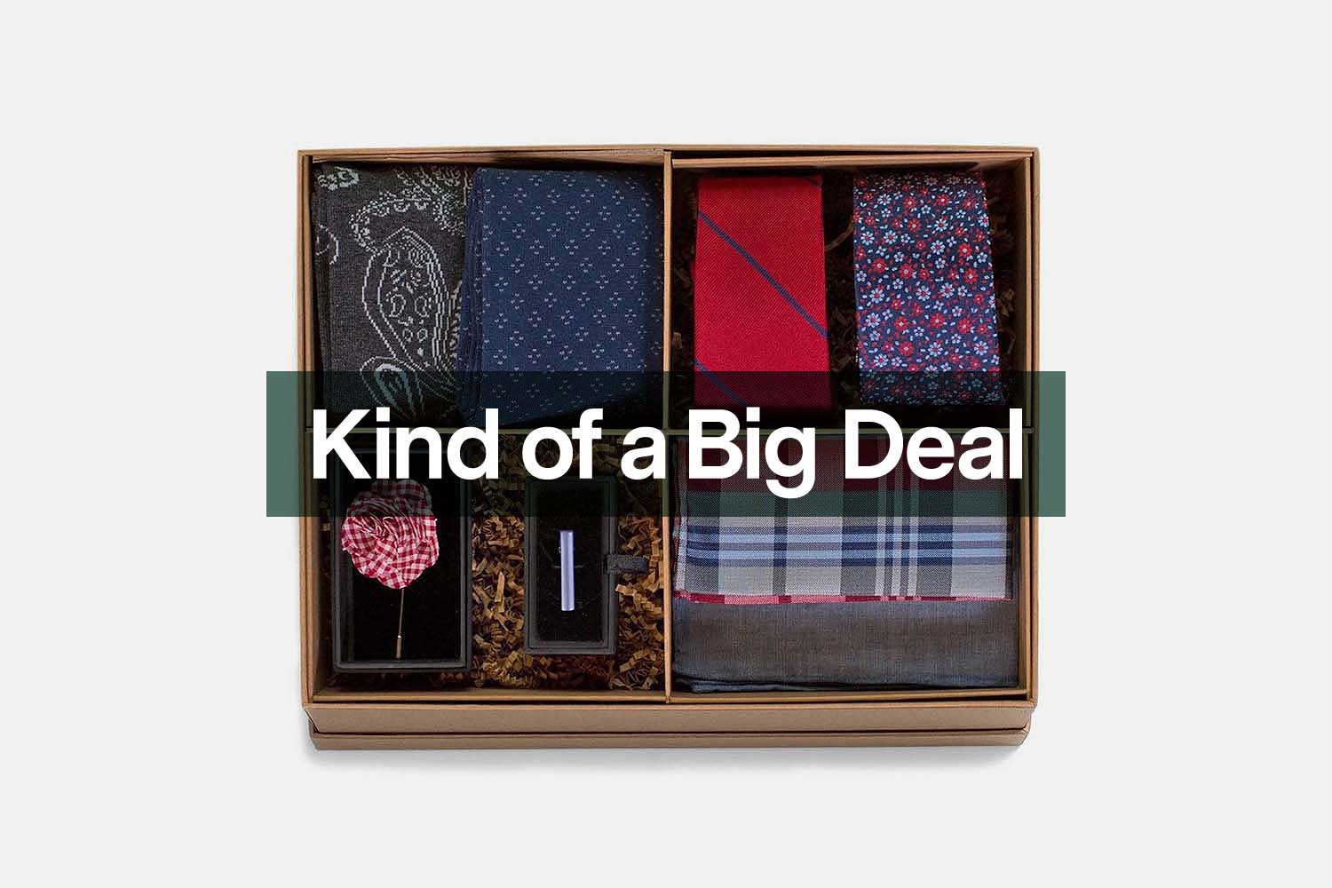The The Red And Navy Style Box Gift Set from The Tie Bar, now on sale