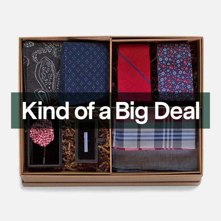 The The Red And Navy Style Box Gift Set from The Tie Bar, now on sale