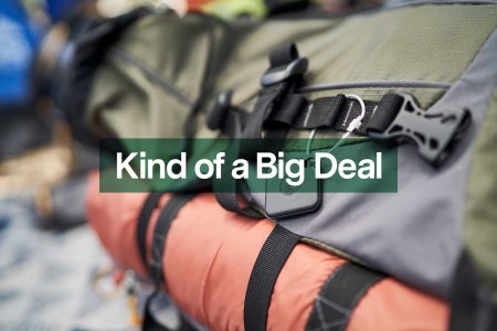 A Tile tracker on a bag outside, part of a large sale on the Bluetook trackers