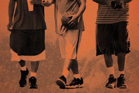 Adam Sandler wearing basketball shorts