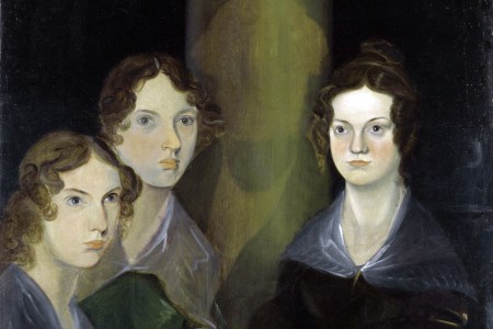 Photo of "The Bronte Sisters" painting by Patrick Branwell Bronte