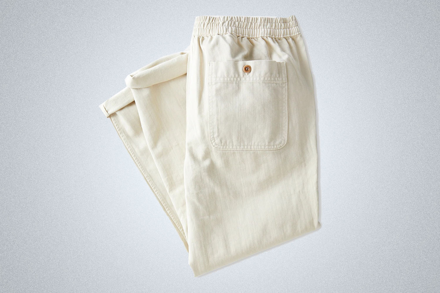 A pair of white beach pants from Outerknown