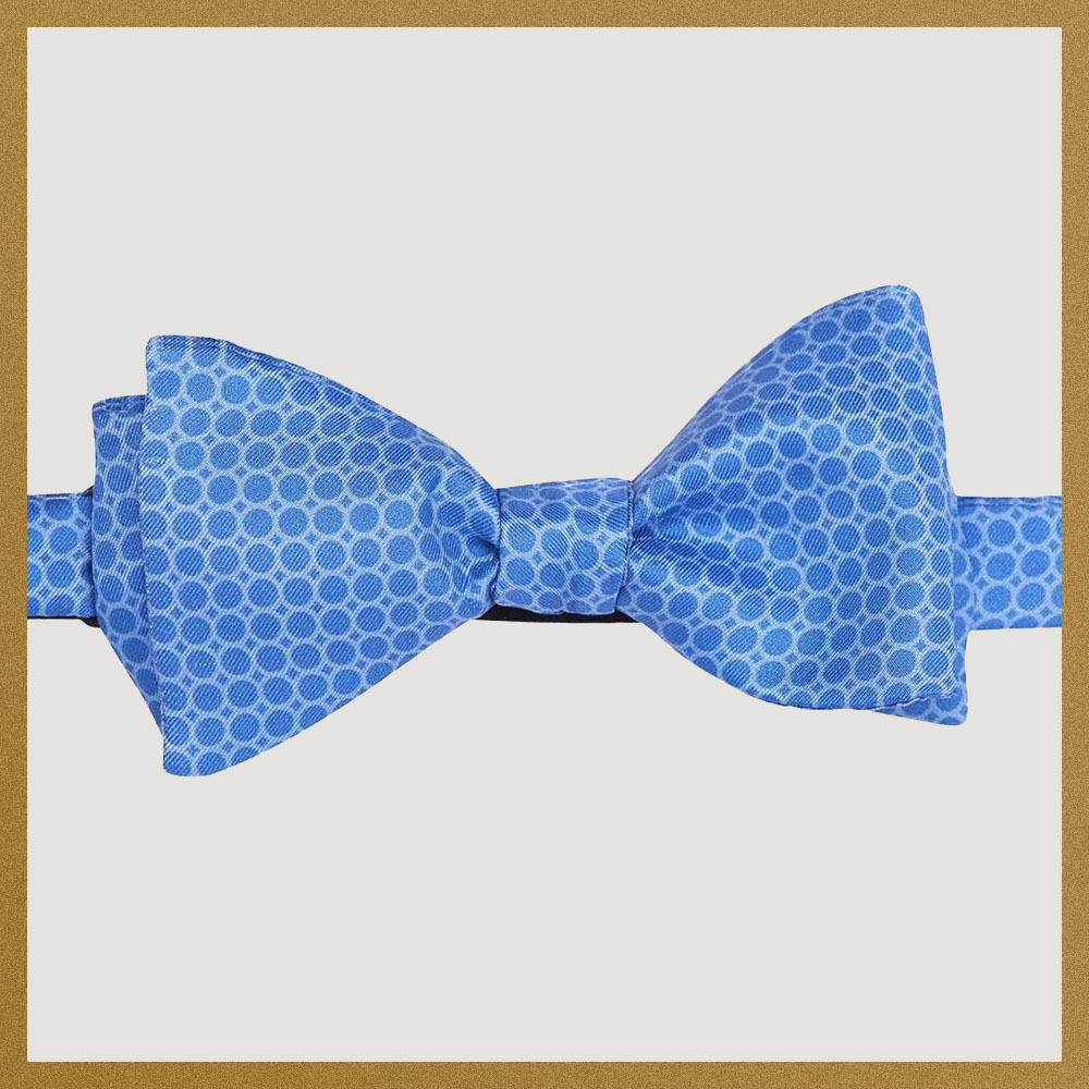 M/L Blue/White ohn Lewis Patterned Bow Tie New 