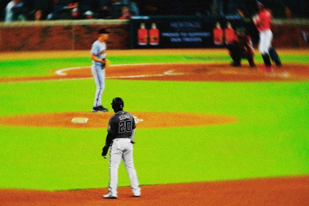 Baseball runner on second