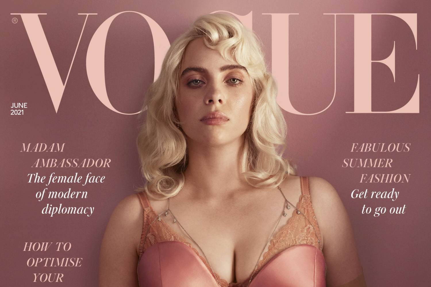 Billie Eilish on the cover of British Vogue