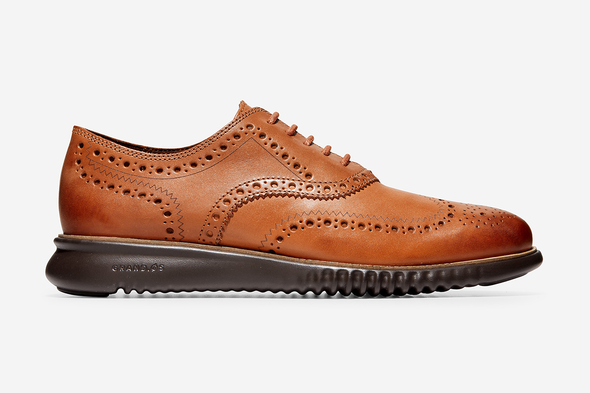 A brown 2.ZERØGRAND Wingtip Oxford from Cole Haan, now close to 80% off
