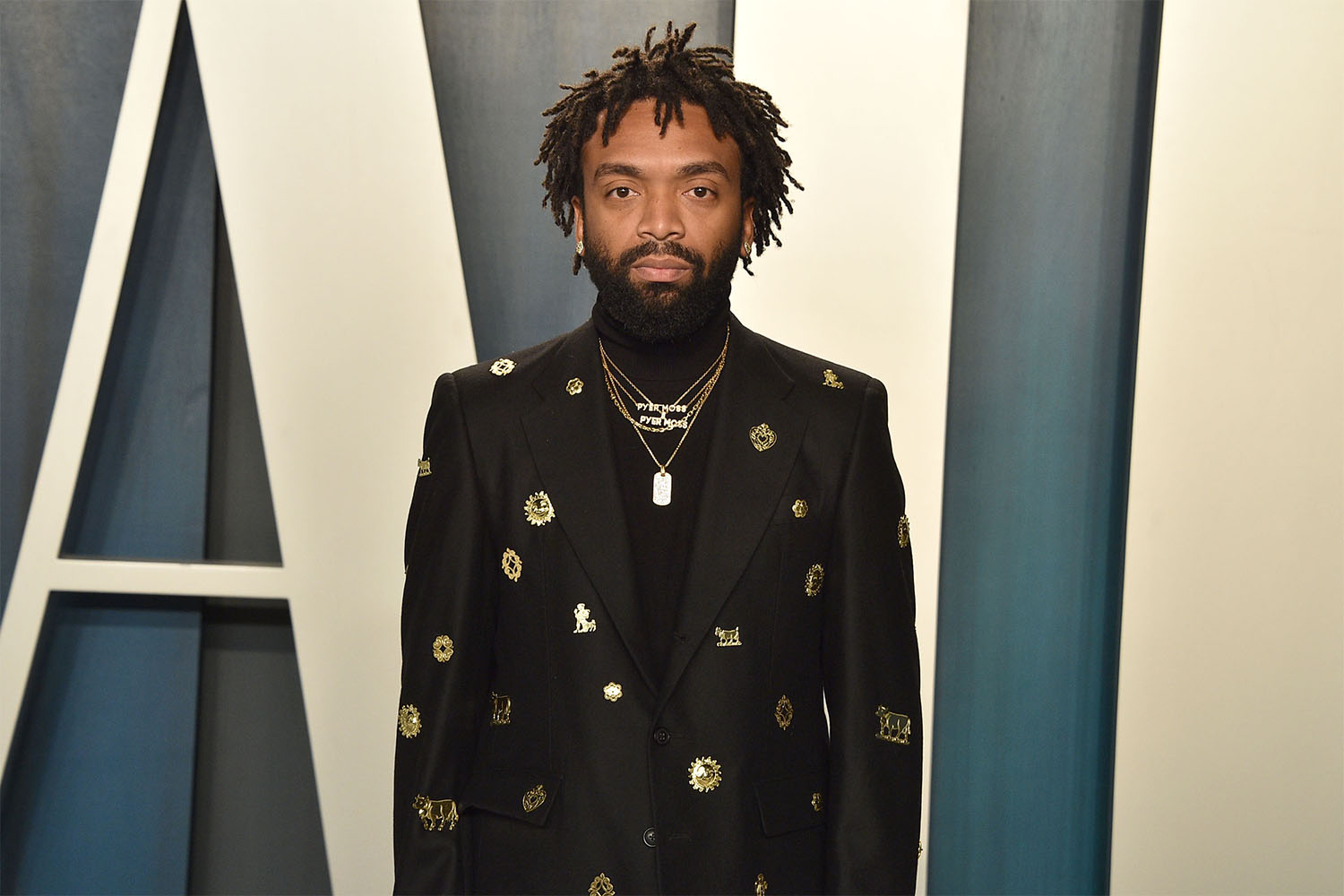 Pyer Moss founder Kerby Jean-Raymond at the Vanity Fair Oscar After Party in 2020.