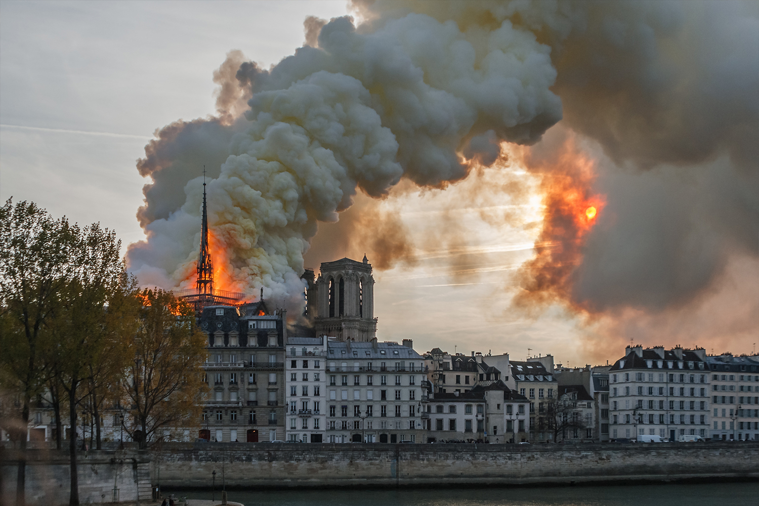 The fire at Notre Dame on April 15