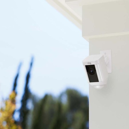 An outdoor camera from Ring, Amazon's home security product