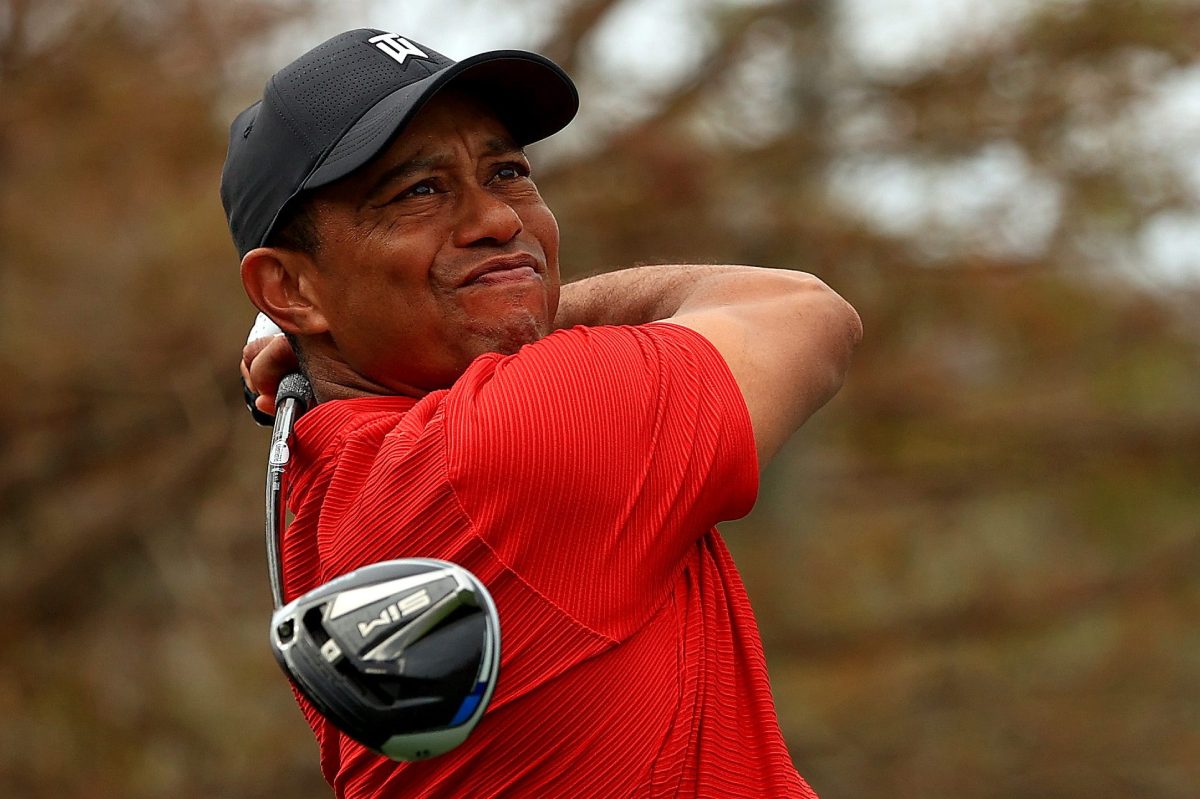 Tiger Woods during the final round of the PNC Championship at the Ritz Carlton Golf Club in 2020. 