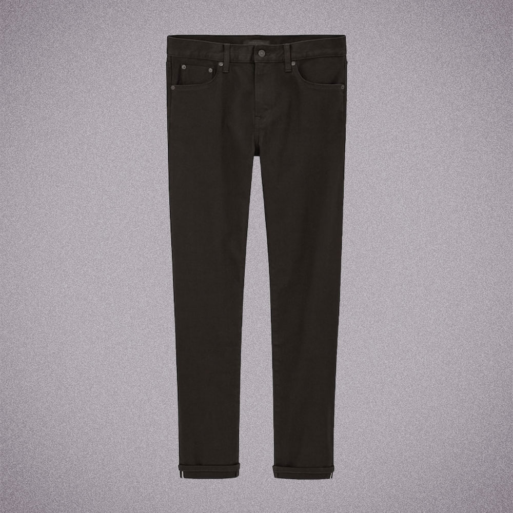 Uniqlo Selvedge Stretch Slim-Fit Jeans in Black