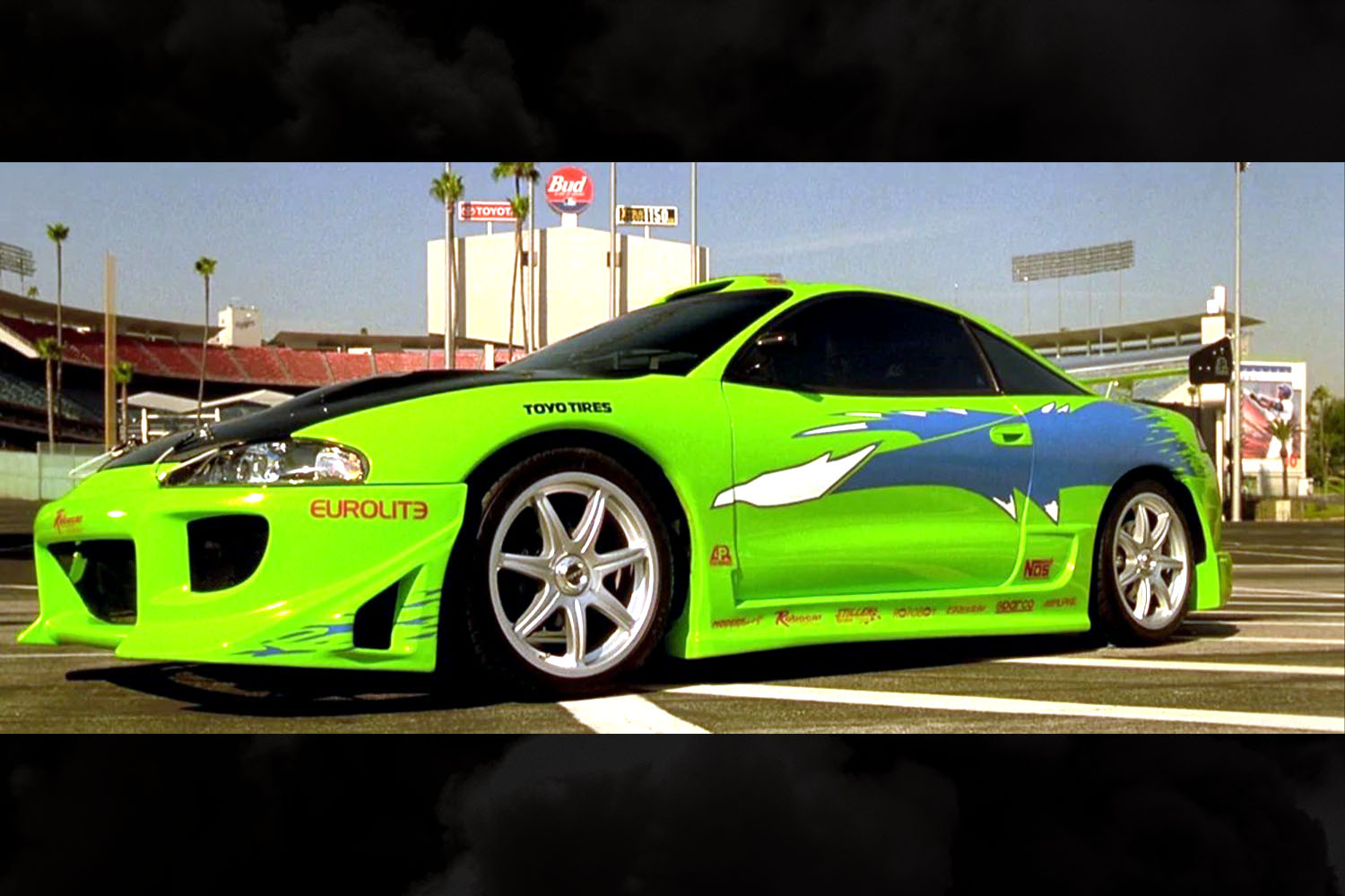 The green 1995 Mitsubishi Eclipse driven by Brian O’Conner (Paul Walker) in The Fast and the Furious, one of the most recognizable cars from the franchise