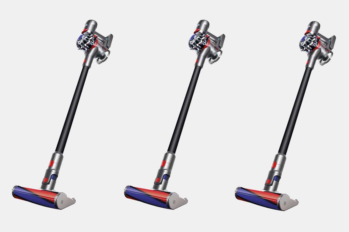 Three Dyson V7 Absolute vacuum cleaners