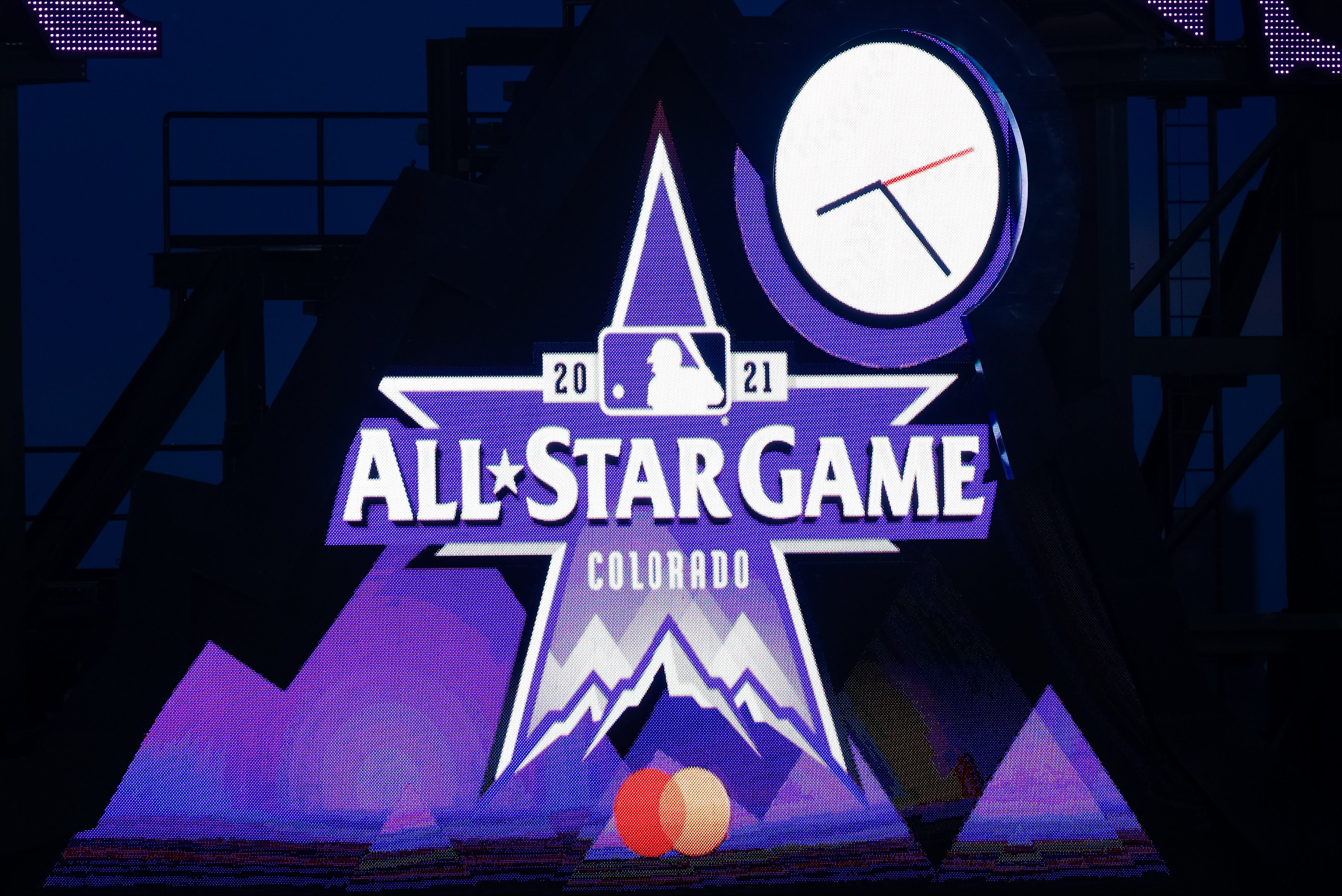 The MLB All-Star Game logo for the 2021 game being held in Colorado at Coors Field, the home of the Rockies