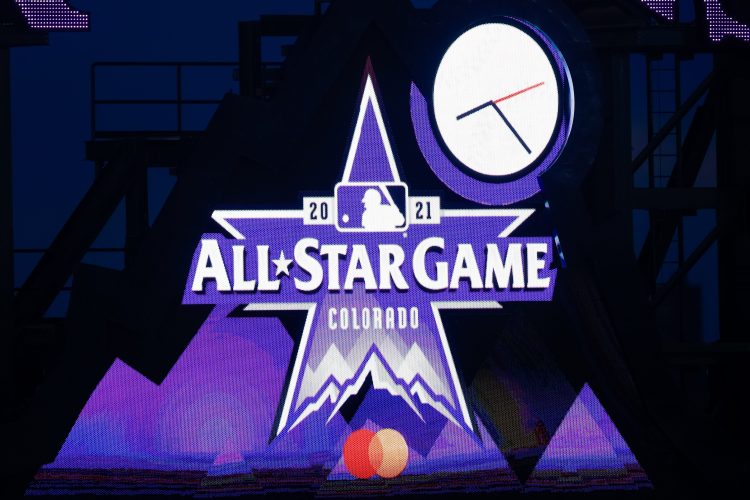 The MLB All-Star Game logo for the 2021 game being held in Colorado at Coors Field, the home of the Rockies