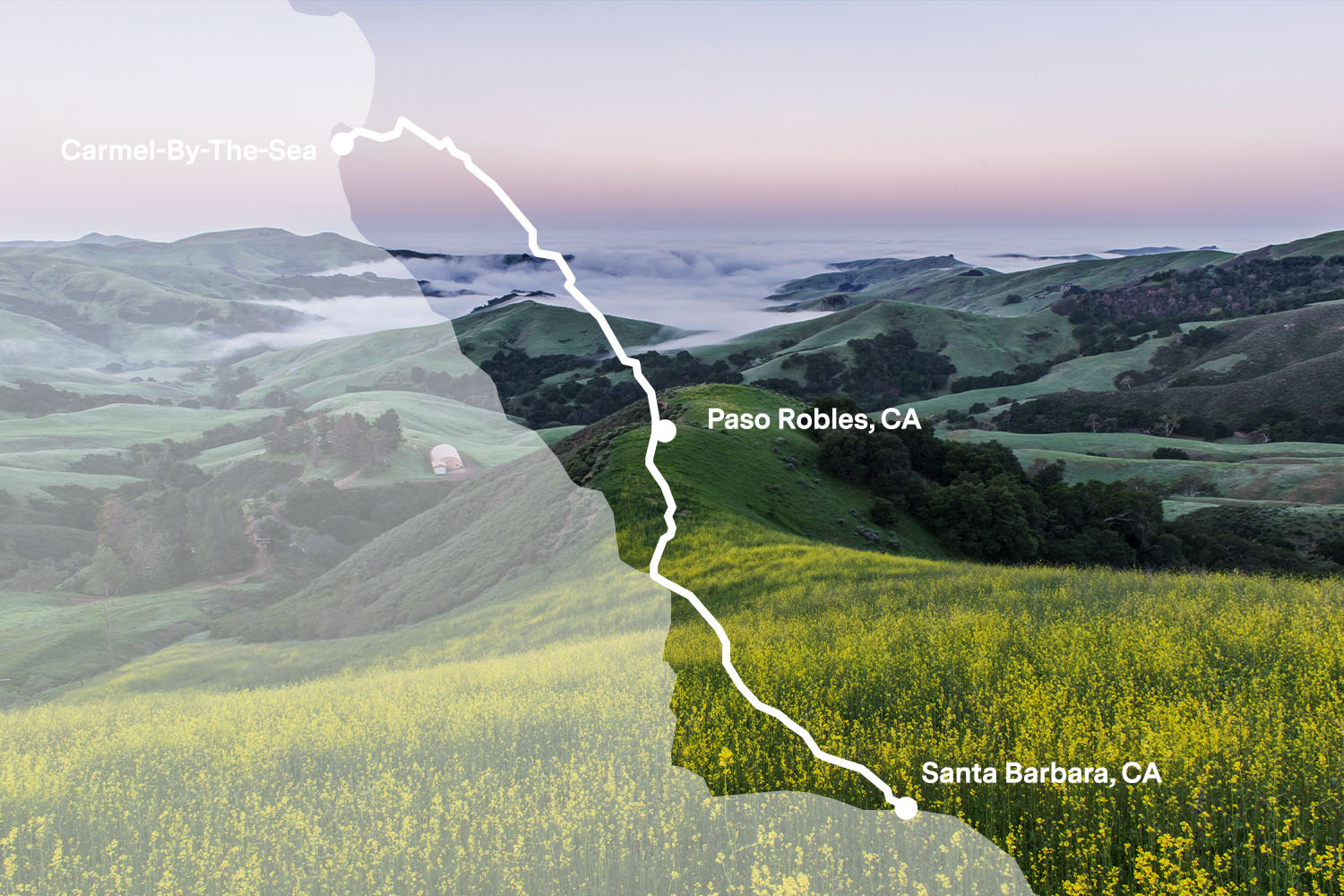 The Best Scenic Drive in Central California is US 101 in CA from Paso Robles to Carmel