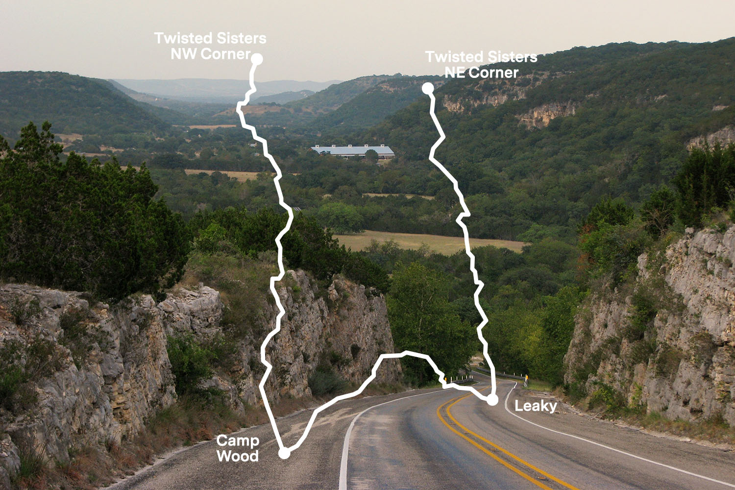 The Best Scenic Drive in Texas are the Three Twisted Sisters, or Hill Country Ranch Roads 335, 336 and 337