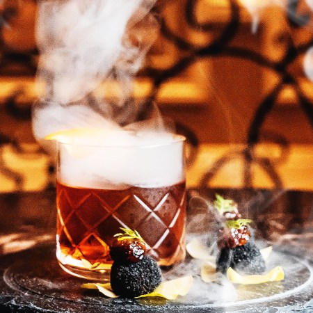 A smoked cocktail at the Petrossian Bar in Las Vegas