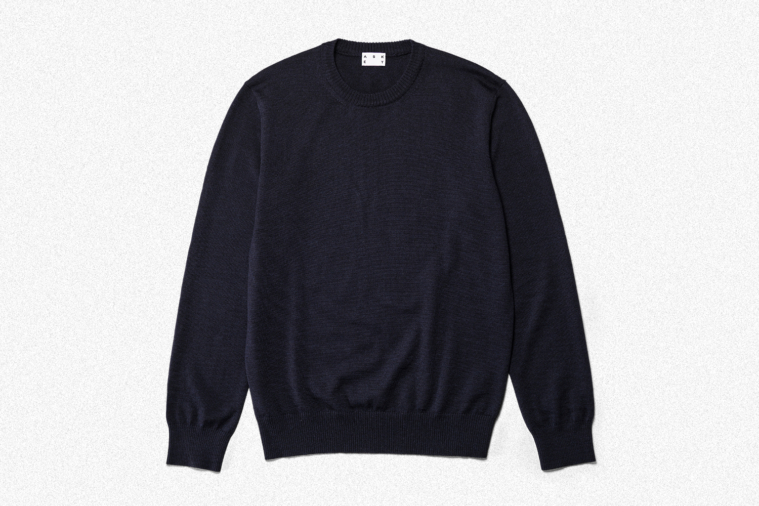 The Merino Sweater in navy blue from Swedish brand Asket