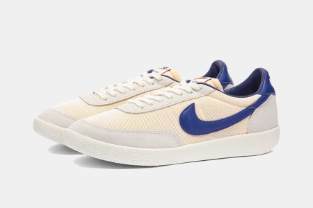 Nike Killshot OG sneakers with a royal blue swoosh