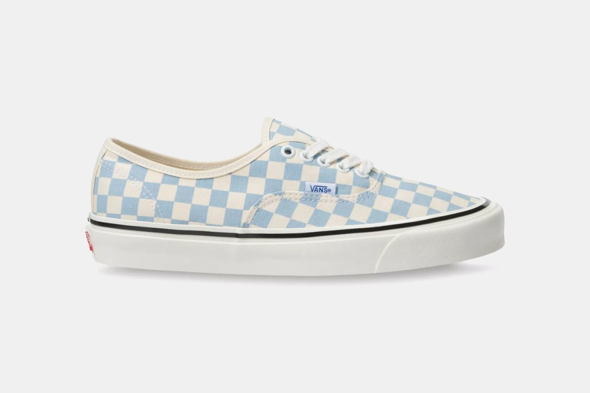 Blue checkerboard Anaheim Factory Authentic 44 DX sneakers from Vans