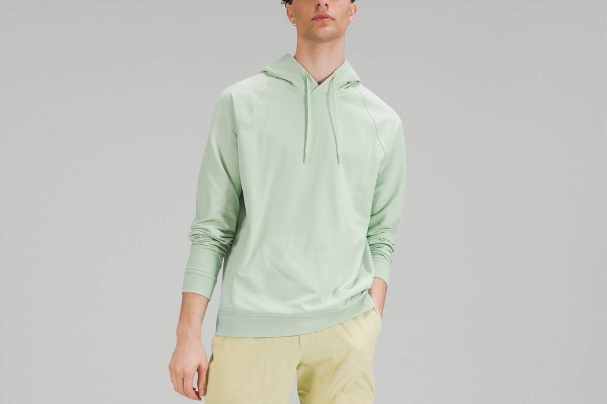 A man wearing the super soft City Sweat Pullover from Lululemon