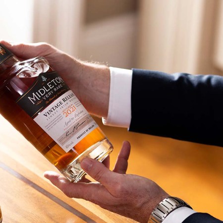 Midleton’s Master Distiller Kevin O’Gorman and his new bottle of Midleton Very Rare 2021