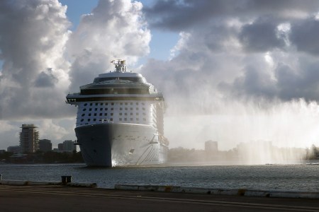 The Royal Caribbean’s Odyssey of The Seas arriving at Port Everglades on June 10, in Fort Lauderdale