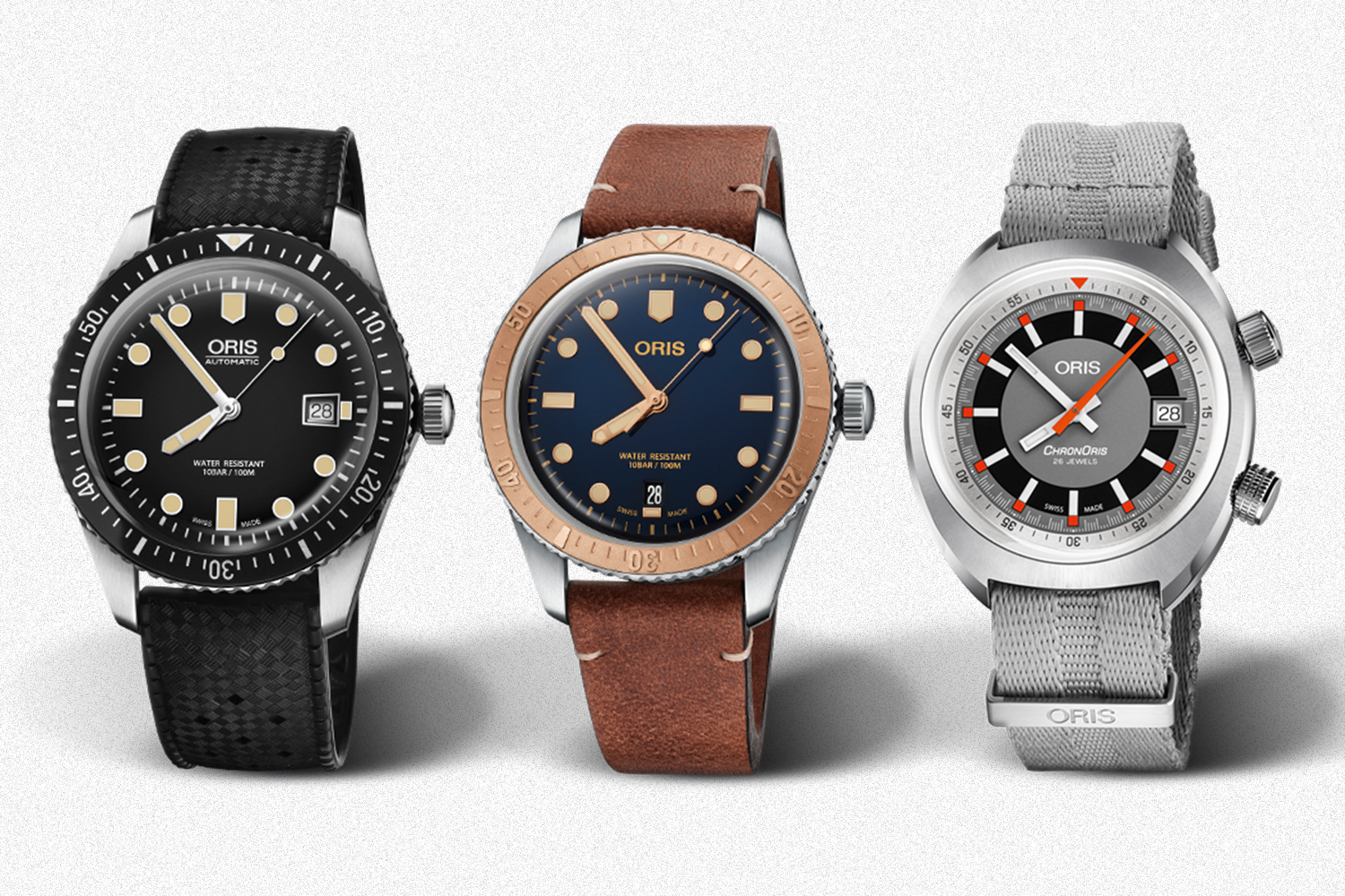 Three Oris watches on sale at Mr Porter