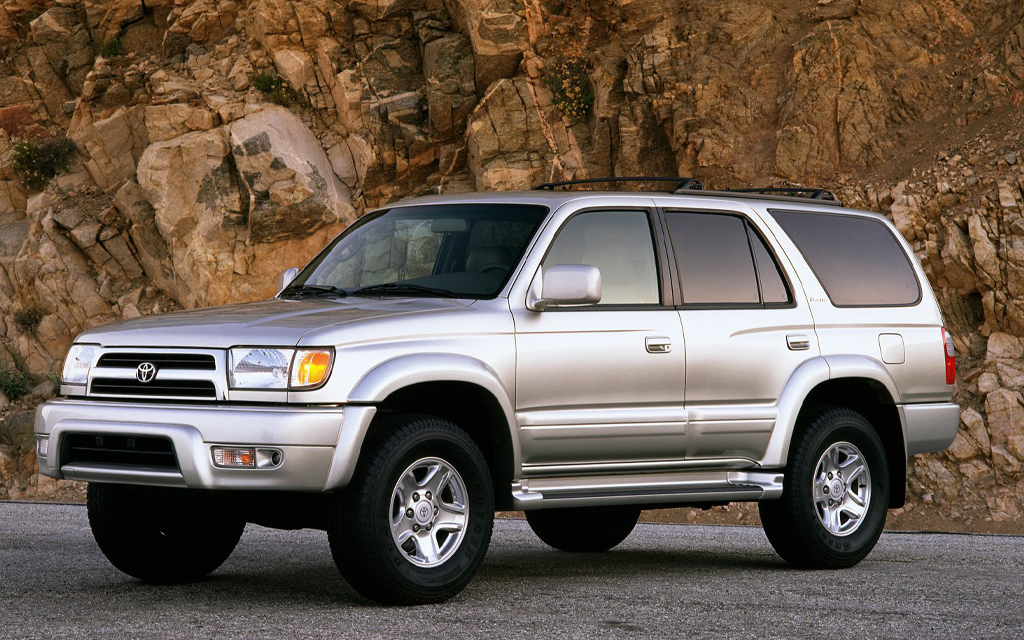A third generation 1999 Toyota 4Runner is pictured in a desert outback environment