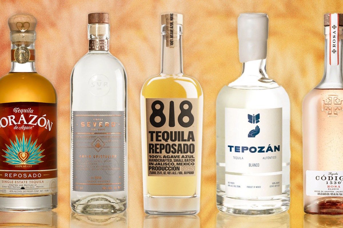 five bottles of tequila for National Tequila Day