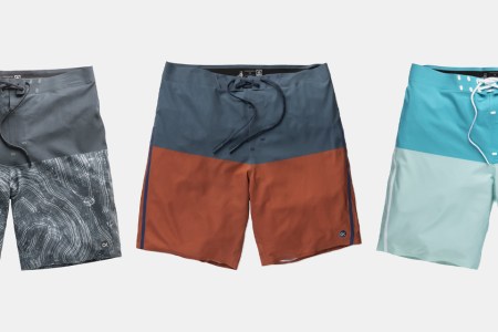 Outerknown Apex Trunks, Kelly Slater's signature swimsuit from his surfing brand, currently on sale