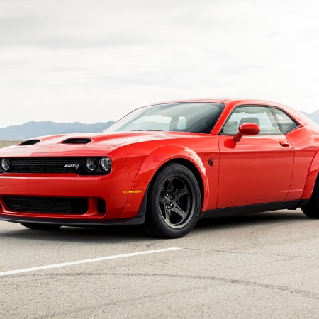 The 2021 Dodge Challenger SRT Hellcat in orange. This is a muscle car, but can the new electric Dodge be one?