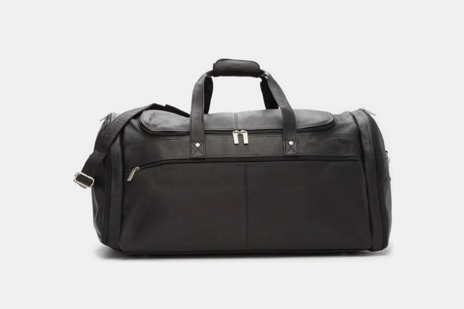 Extra Large Multi Pocket Leather Duffle Bag