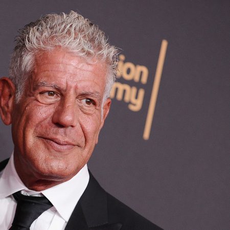 Anthony Bourdain attends the 2017 Creative Arts Emmy Awards at Microsoft Theater on September 9, 2017 in Los Angeles. A new documentary on Bourdain includes a controversial staged ending.