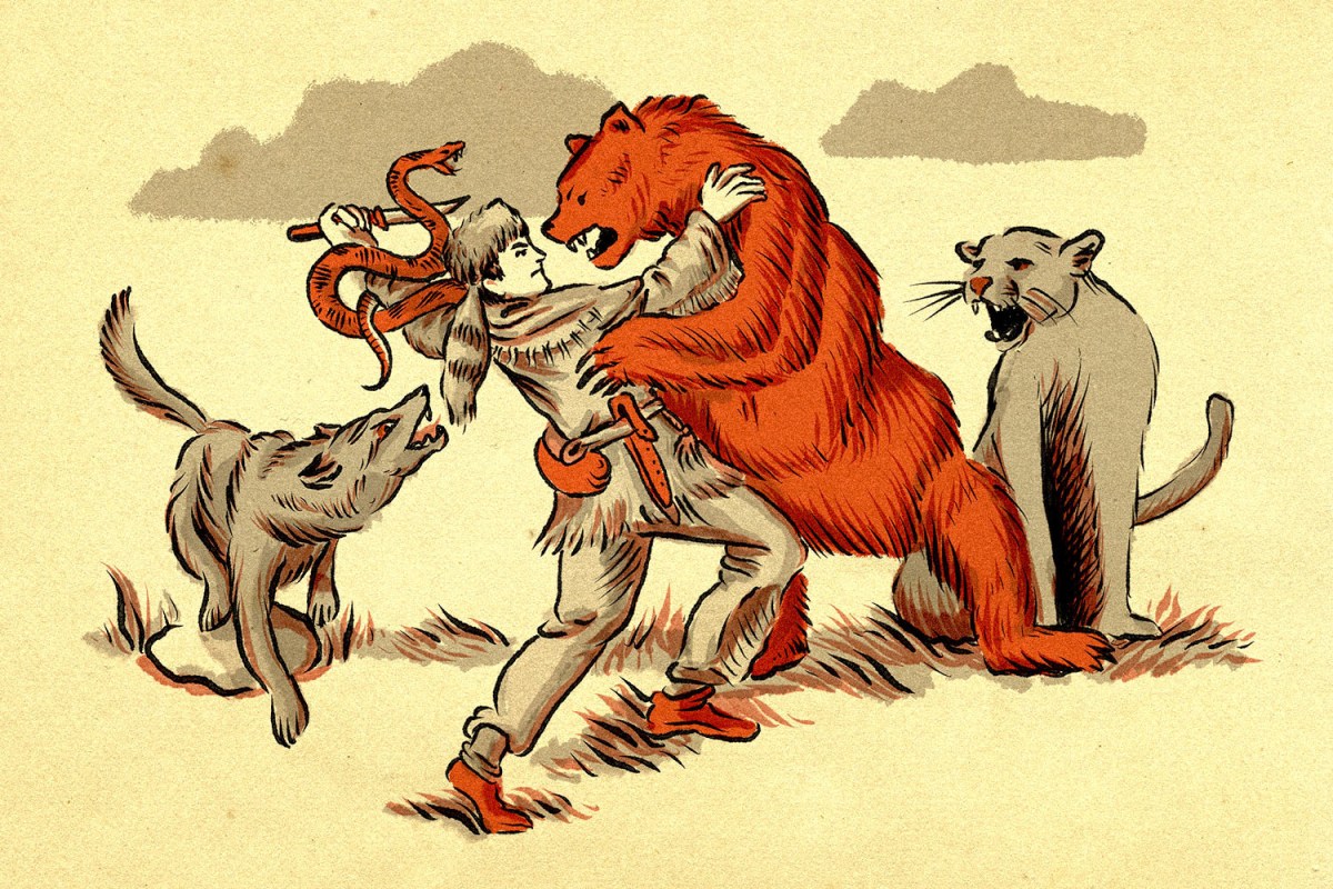 Why Are Men Obsessed With Imaginary Fights Against Wild Animals?