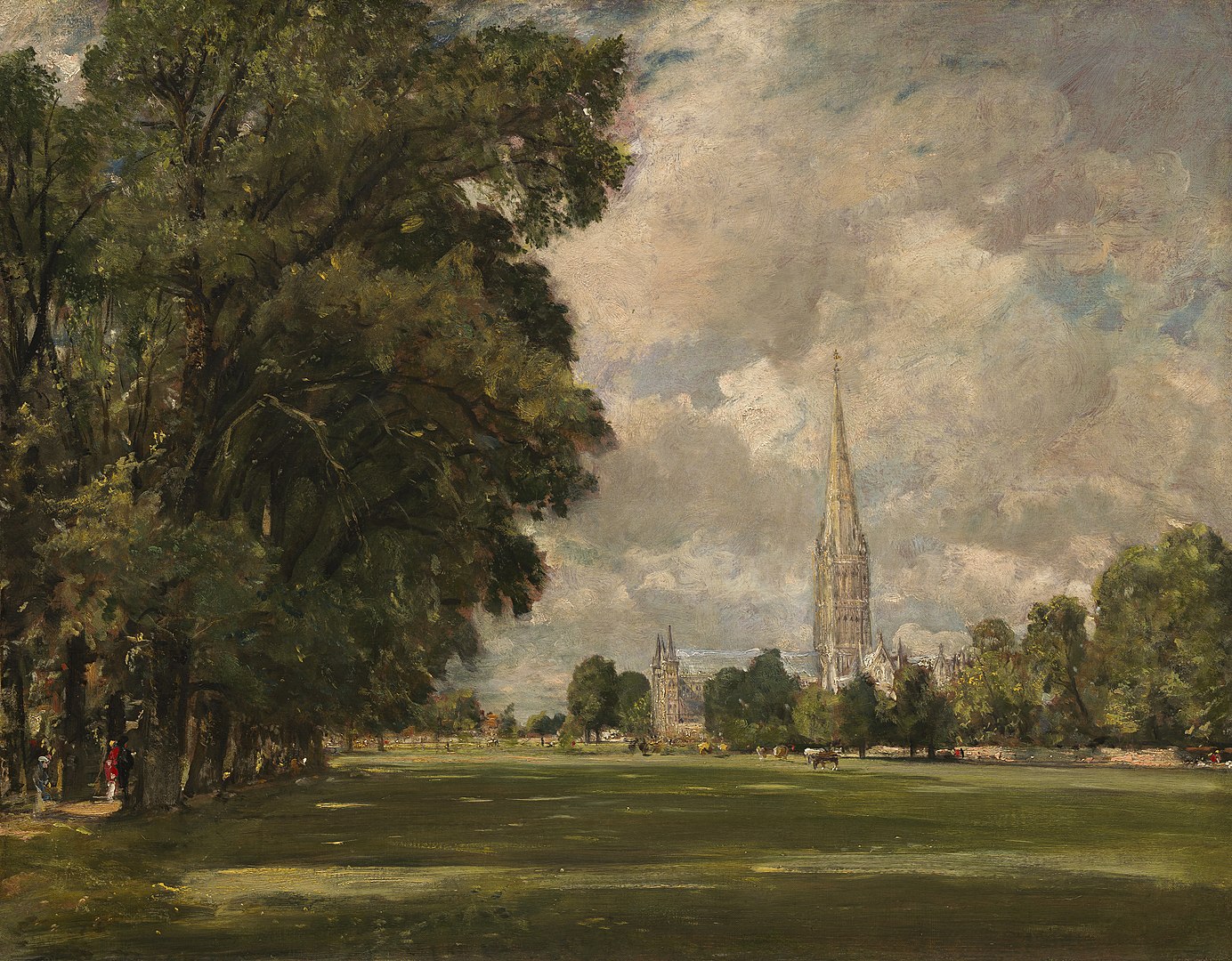 John Constable, Salisbury Cathedral from Lower Marsh Close