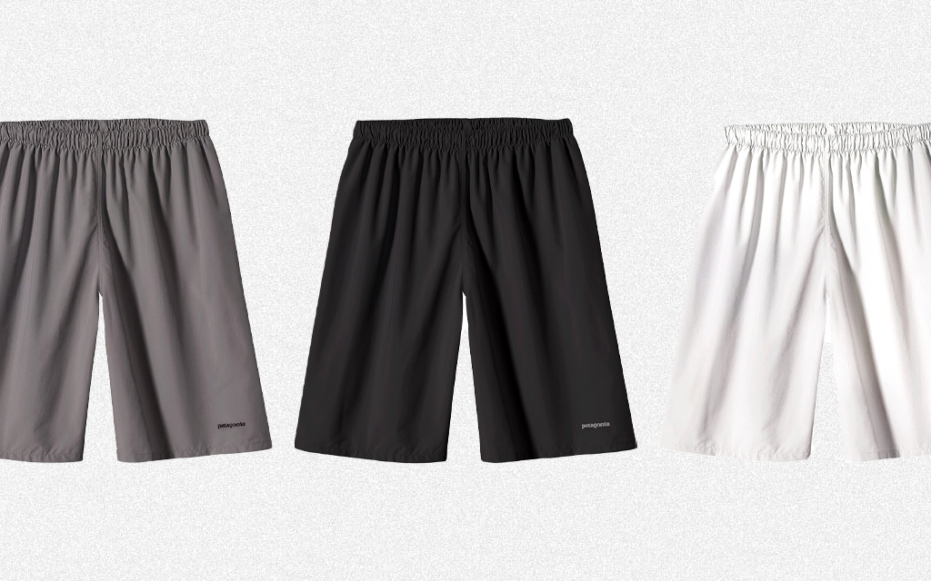 Patagonia Field Shorts in black, grey and white, which were originally designed for Ultimate Frisbee, are on sale