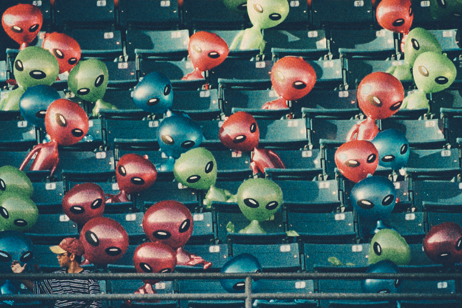 Aliens in the stands at LoanDepot Park