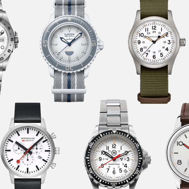 Watches from Swatch, Hamilton, Rolex, Omega, Tissot, Mondaine, Marathon and NOMOS Glashütte